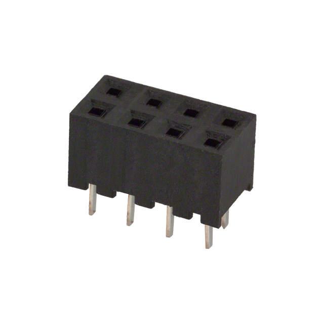 8 Position Receptacle Connector 0.079 (2.00mm) Through Hole Gold